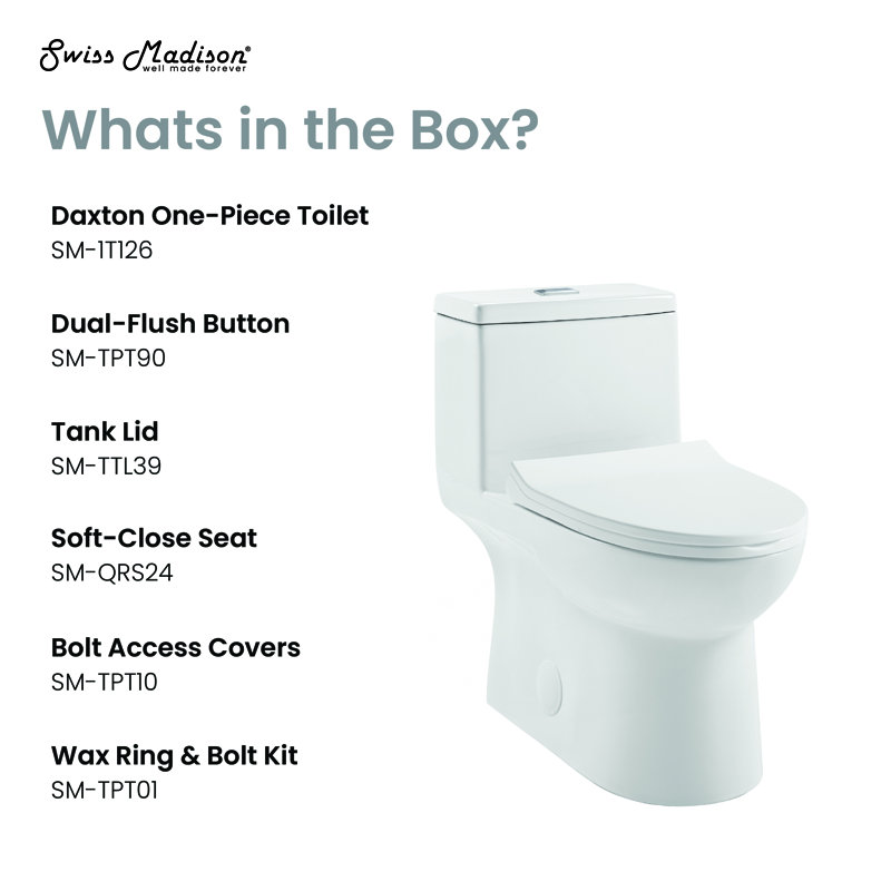 Swiss Madison Daxton One-Piece Elongated Dual-Flush Toilet 1.1/1.6